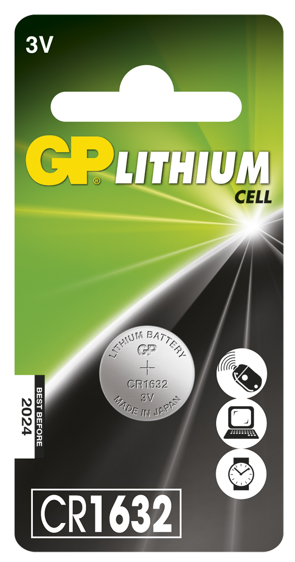 Nappiparisto GP Lithium CR1632 3,0V, 1kpl