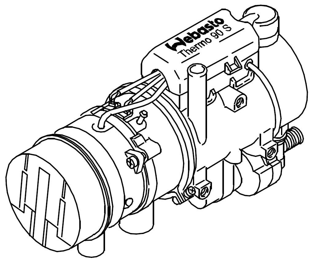 Thermo 90 24V Diesel, varaosat - ks. sislln vlilehti