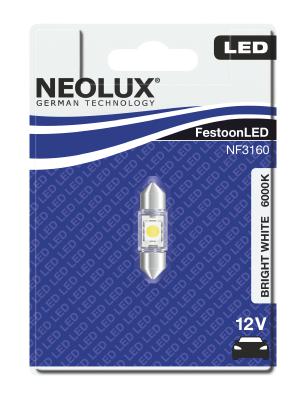 Neolux Festoon 0,5W 12V SV8.5-8 31mm 6000K BLI1